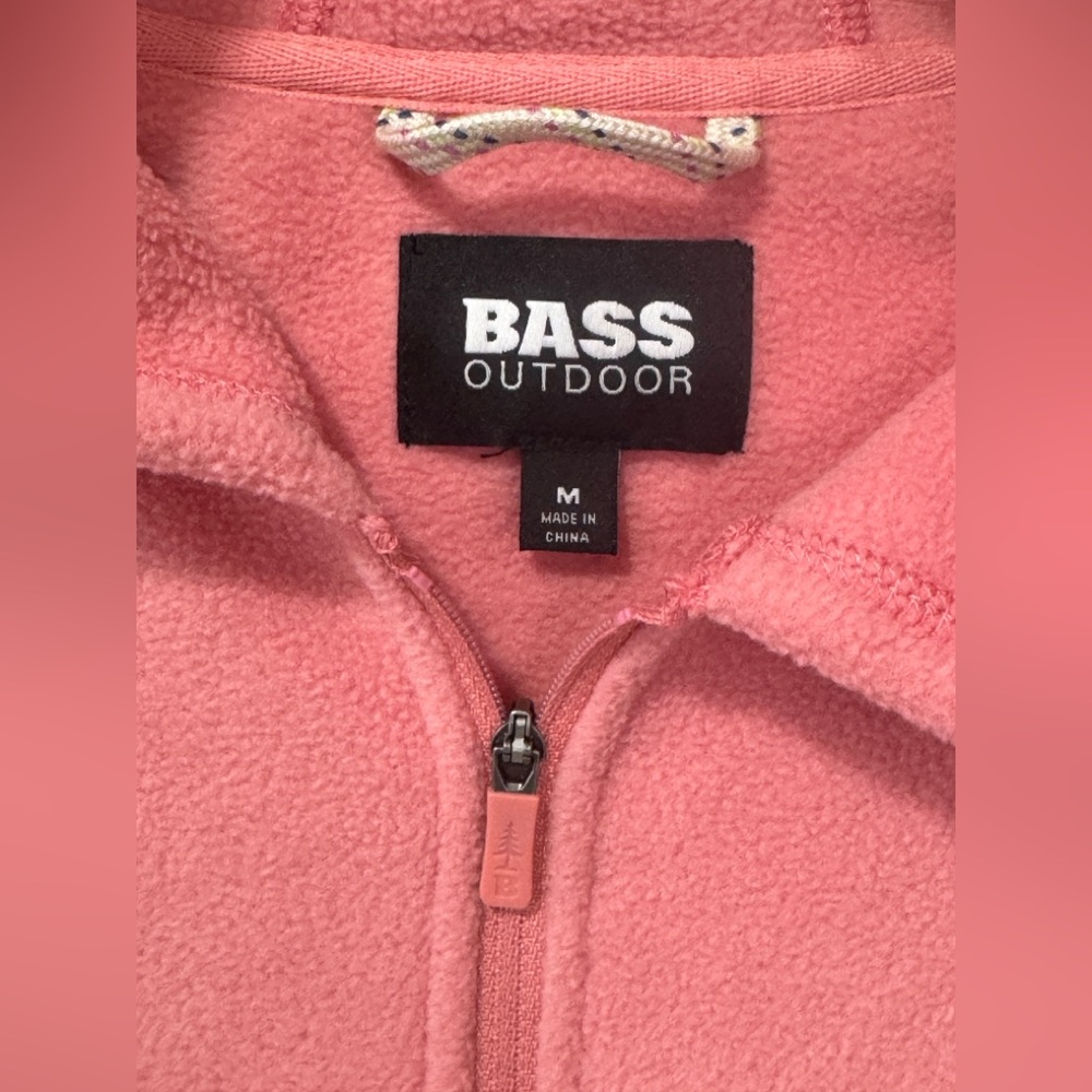 Bass Outdoor Women’s Quarter-Zip Long-Sleeve Fleece Hoodie, Mauve Glow, Med. NWT - Picture 4 of 11